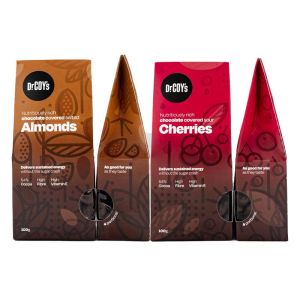 Dr. Coy's Chocolate Almonds & Cherries 4 x 100g Boxes