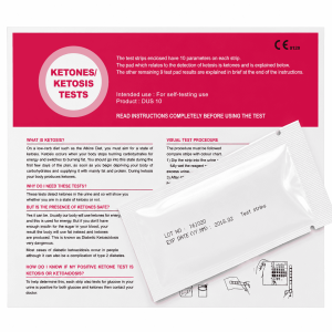2 Home Ketone – Ketosis Urine Test Strips – One Step