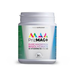 PrizMAG Magnesium Bisglycinate -Plus Vit D & K 90 caps