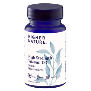 High Strength Vitamin D3 2000iu 60 Caps Higher Nature,