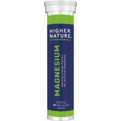 Magnesium Effervescent 20 Tabs Higher Nature